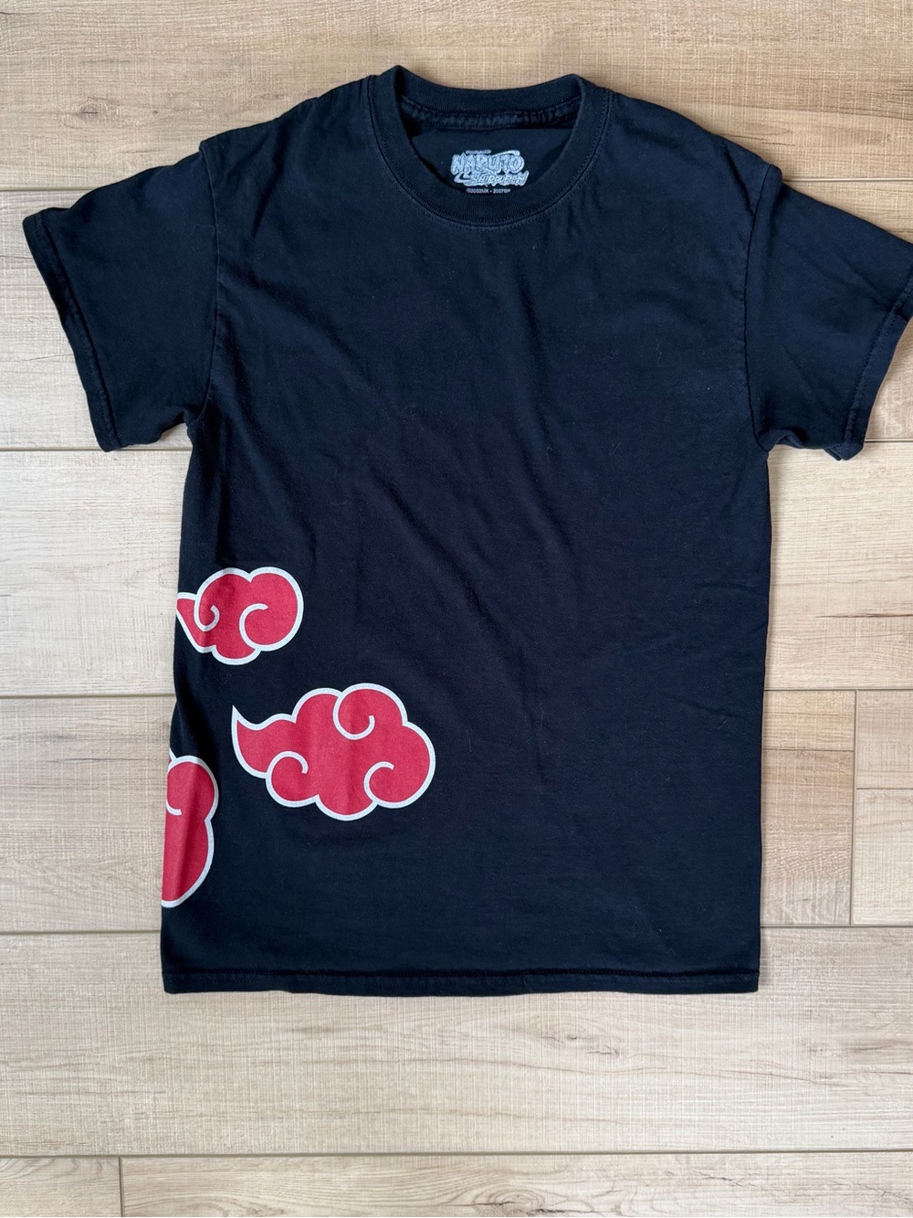 Vintage 2002 Naruto Men's Unisex S Black Akatsuki Cloud Graphic Tee Itachi Saske